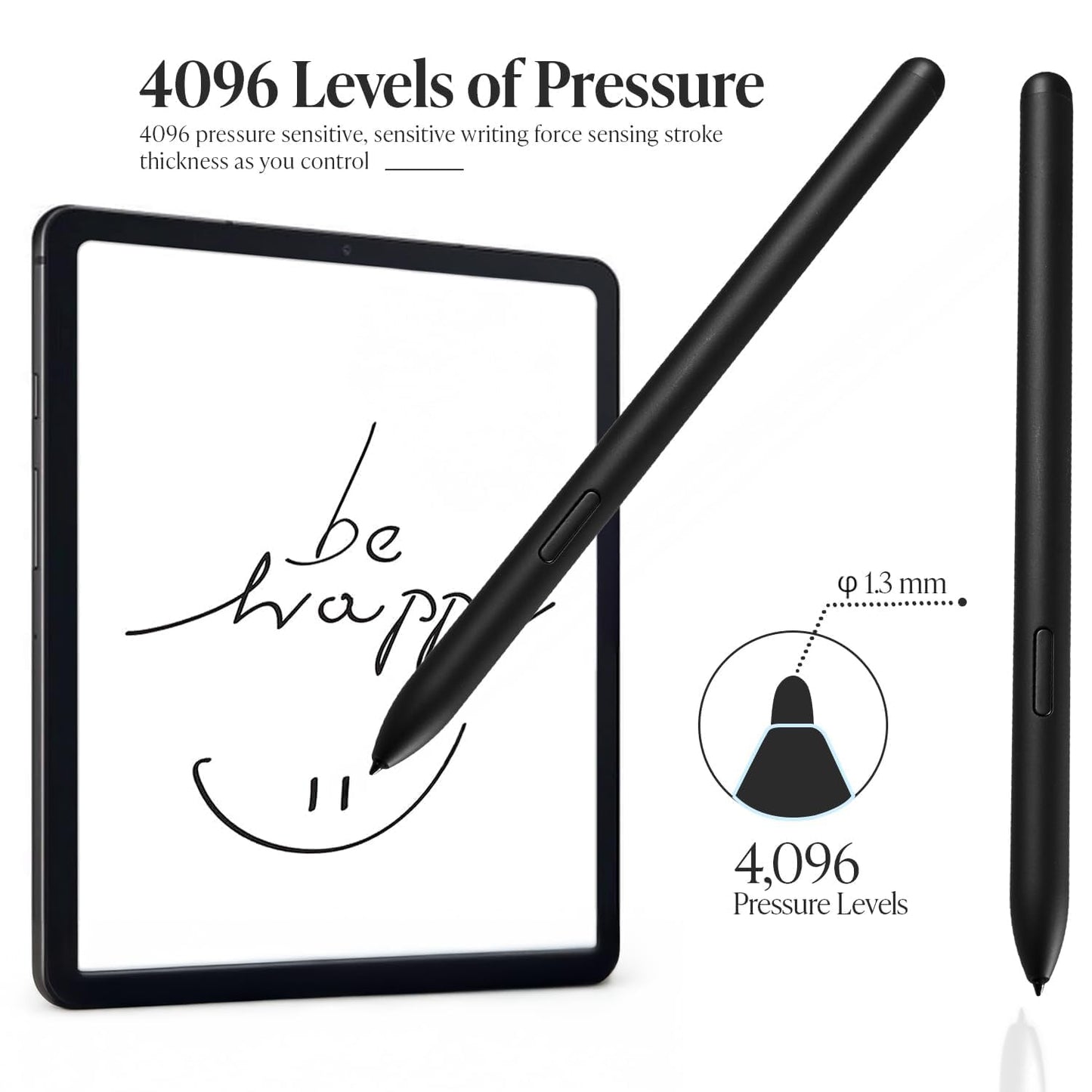 Stylus Pen for Samsung Galaxy Tab S6 Lite | Compatible S Pen with 4096 Pressure Levels | Works with SM-P610, SM-P615, SM-P610N (Oxford Gray) (Without Bluetooth)