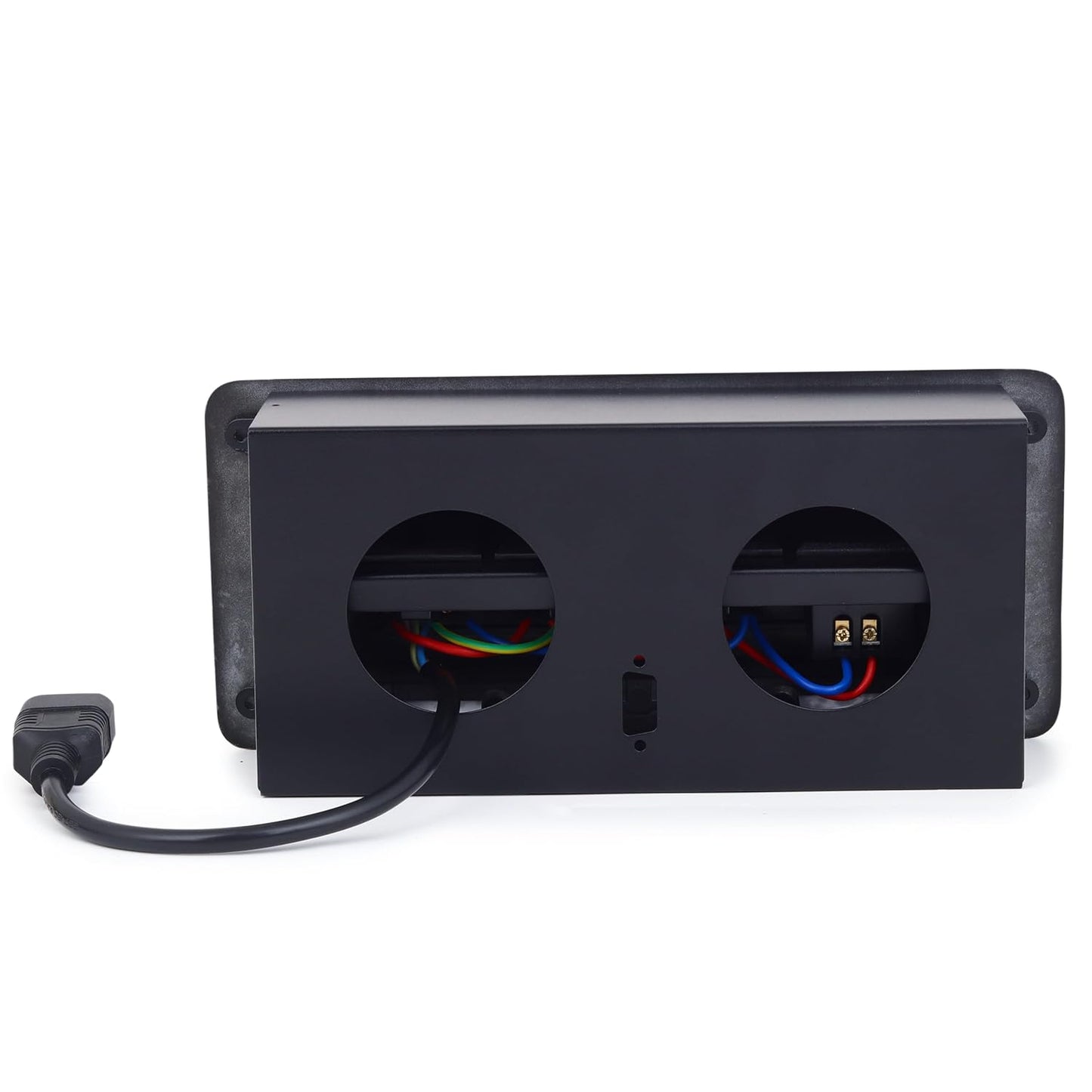 Hydraulic Pop UP Box Cable Cubby Extension Board with 3 x Universal Power Sockets, 1 x USB Type C & 1 x USB A Ports (Black)