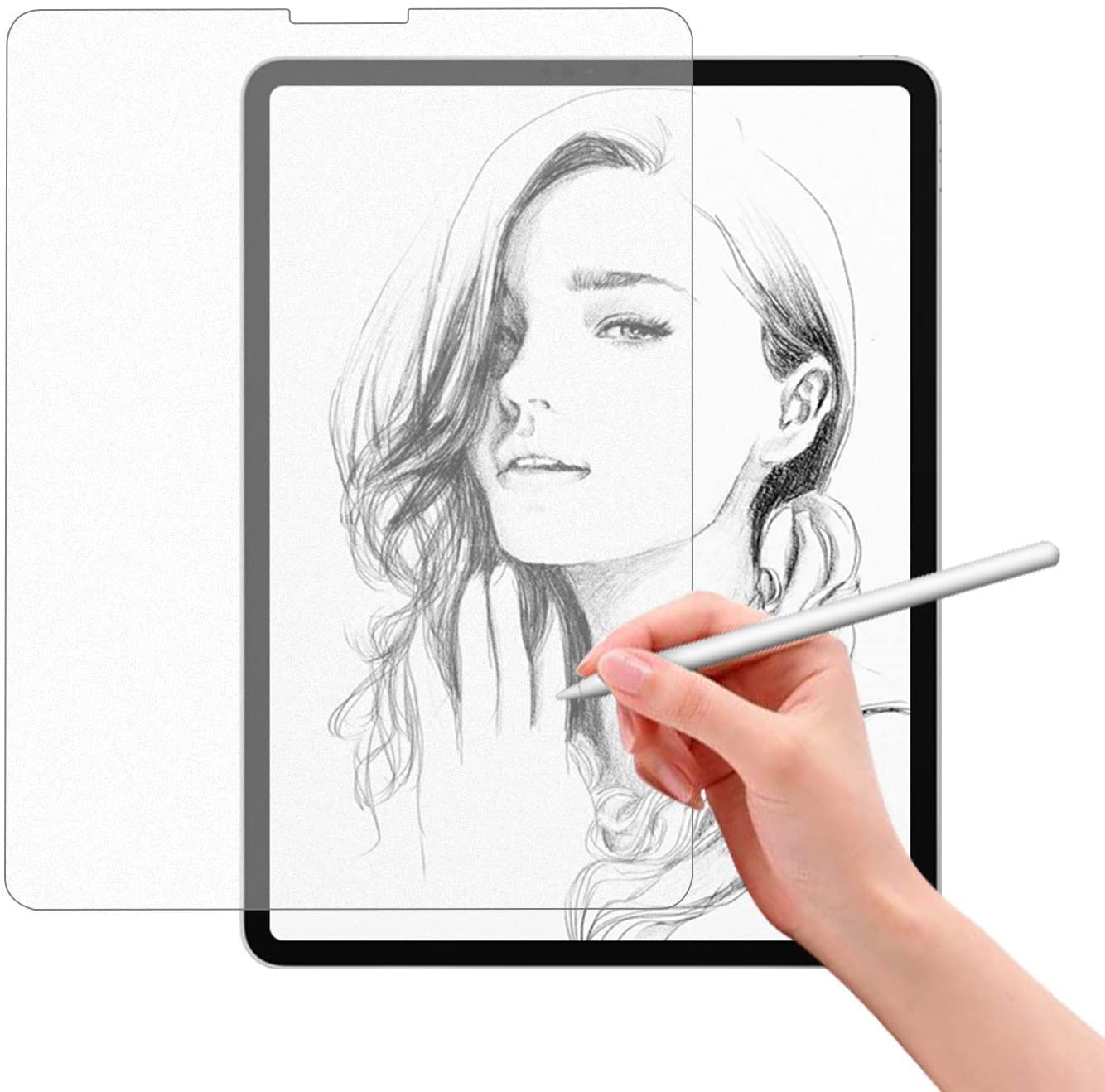 Paper Like Sketch Film Matte Screen Protector for iPad Anti Glare Scratch Resistant Film for iPad Mini 5/iPad mini4 (Matte Clear)