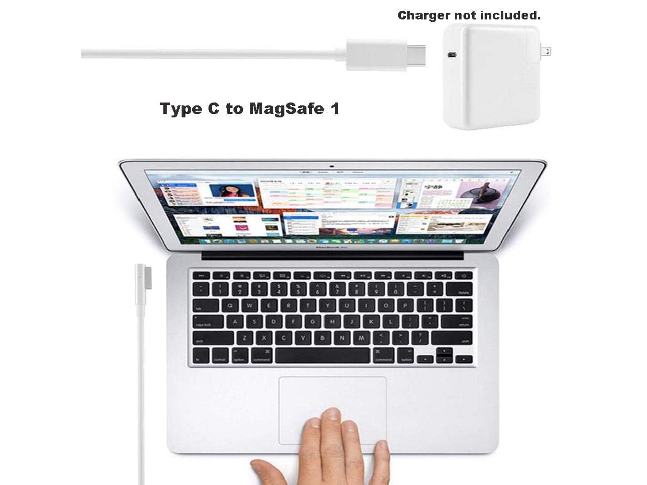 USB C Type C to Magnetic Magsafe 1 L-Tip Power Cable Compatible with Mac-Book Pro 13" 15" 17" Mac-book Air Pro 11" 13" Mac-Book 13