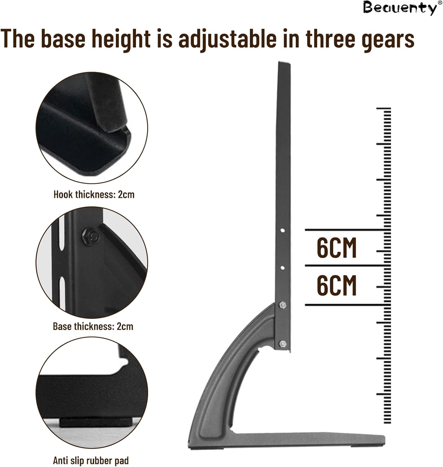 Universal Table Top Tv Stand for 19" to 45" Inch TV or Monitor Table Stand for LCD LED Flat TV with Mount and Height Adjustment, Weighting Capacity Upto 45 kgs