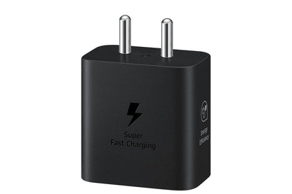 Samsung Imported 25W USB Type-C Travel Adaptor Without Cable for Google Pixel, Xiaomi, Motorola, iPhone, Samsung Galaxy Tab S/A Series, Galaxy S10/M54/M55/A80/A90/S25/S24, Black
