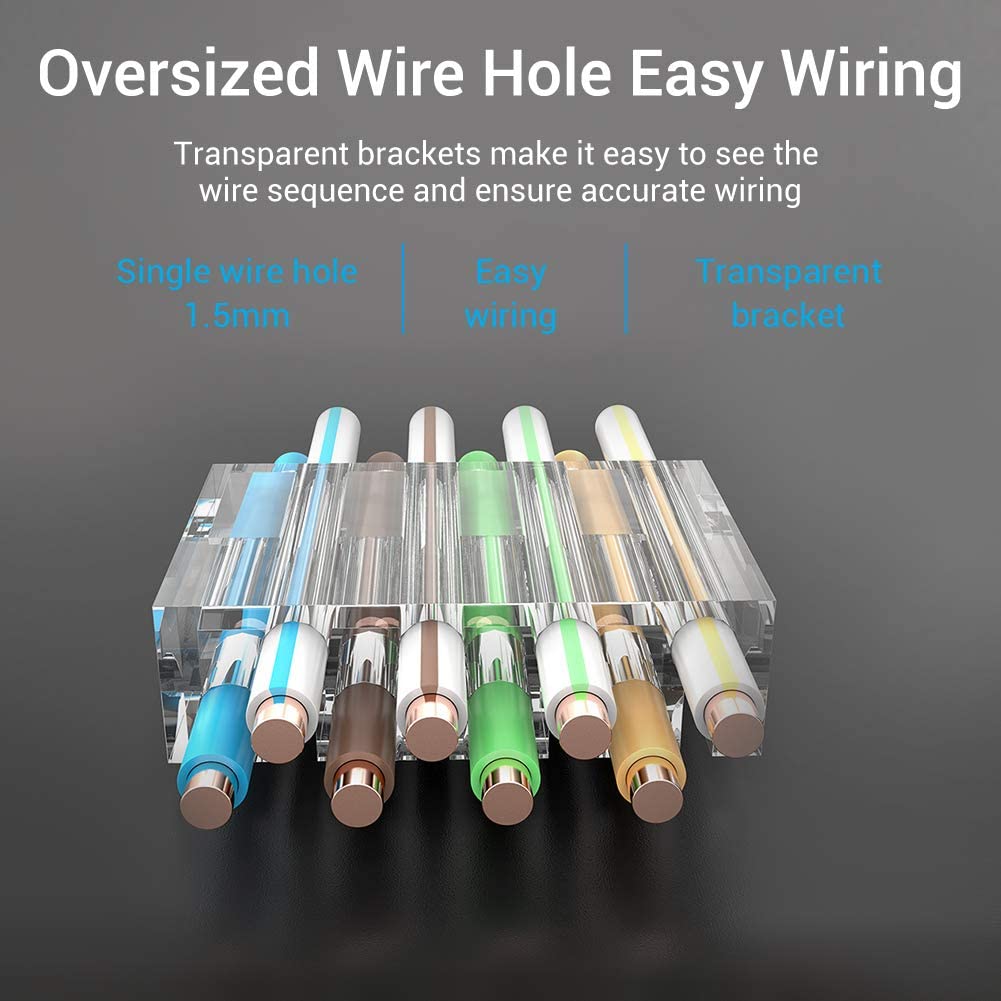 CAT 6a / CAT 7 Metal Shielded RJ45 Connectors,Cat 7 FTP 8P8C Modular Network Plug RJ 45 Cable Crimp Connector (Wire Hole 1.45mm/0.057in)