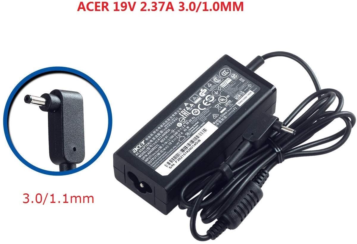 OEM Acer 19V 2.37A 45W Power Adapter for Acer Chromebook 11, Acer Aspire 3,  Acer Aspire 5 - Power Cable included