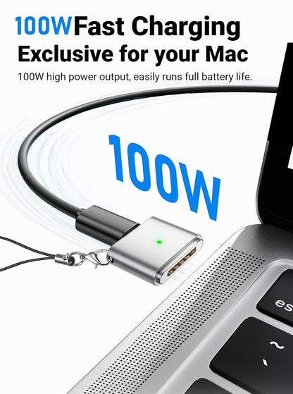 140W USB C to Mag-safe 3 PD Adapter, USB C to Magnetic 3 Charging Converter with LED Indicator Light for MacBook Pro 2025/2024/2023/2021 (M1/M2/M3/M4, 14/16"), MacBook Air (M2/M3)