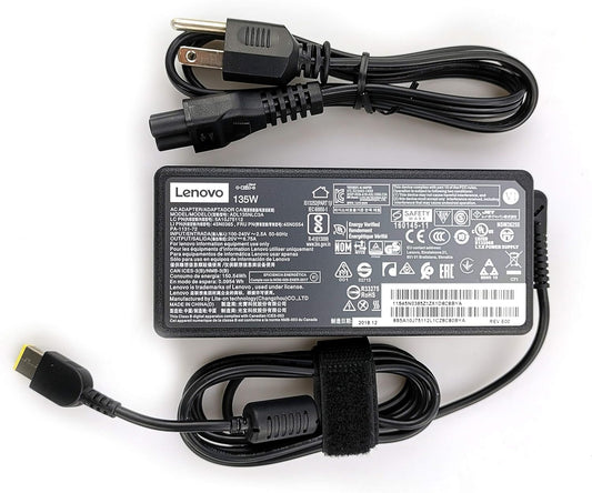 OEM Lenovo 20V 6.7A 135W Slim Tip AC Adapter for Lenovo ThinkPad P1 20MD, Lenovo ThinkPad P1 20ME, Lenovo ThinkPad X1 Extreme 20MG -  With Power Cable