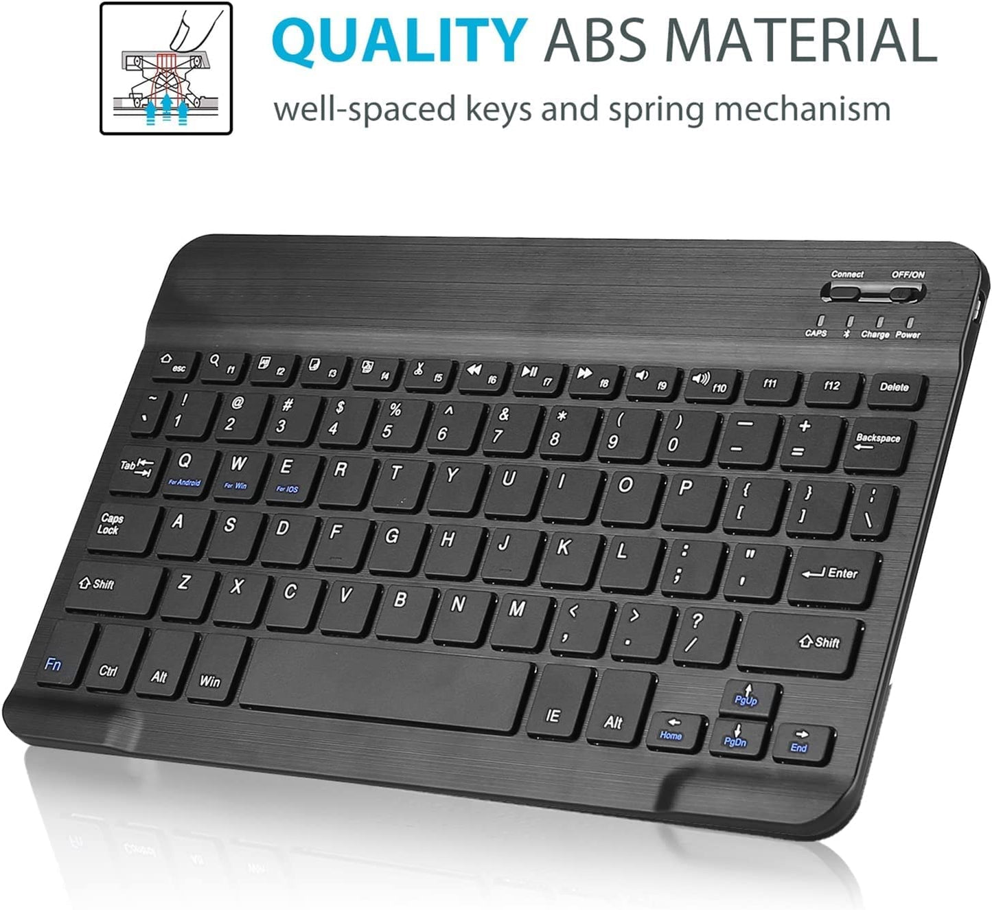 Hi-Lite Essentials iPad Cover Case with Keyboard for iPad 11 (A16, 2025) & 10th Gen with Multi Viewing Angle, PU Leather, Magnetic Detachable Wireless Keyboard case, Pencil Holder