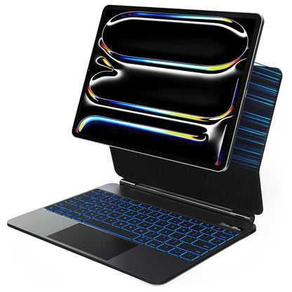 Magic Keyboard Case for Apple iPad Pro 13 inch 2024/2025 M4/M5 | RGB Backlit with All Gesture Trackpad | Rechargeable, Bluetooth, Auto Sleep/Wake, Cantilever Design