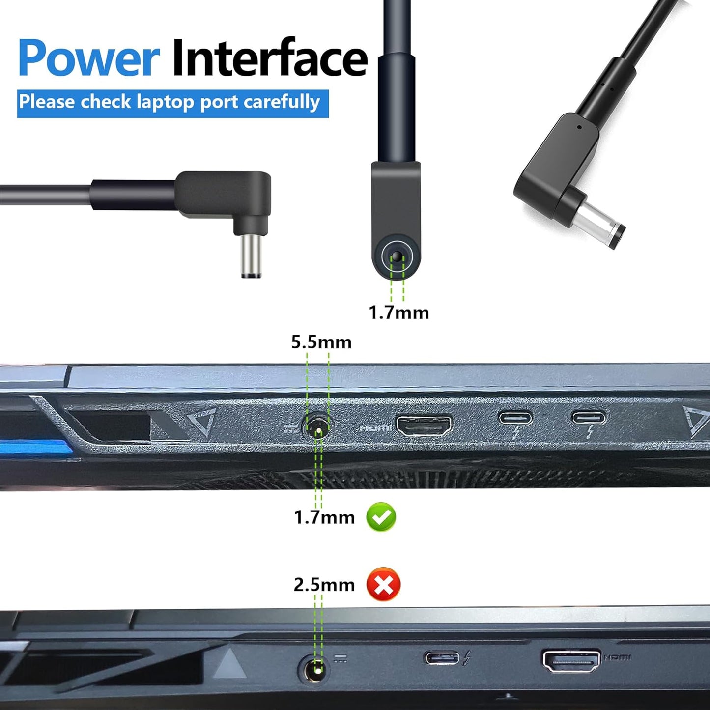 OEM Acer 280W 19.5V 14.36A AC Laptop charger for Acer Concept D, Predator Helios, Presator Triton