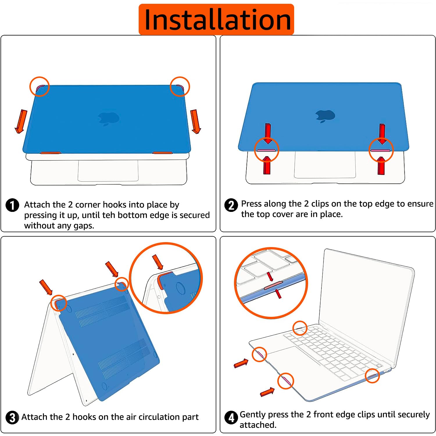 Hard Shell Cover Case for Old MacBook Air 13 13.3 inch A1466 A1369