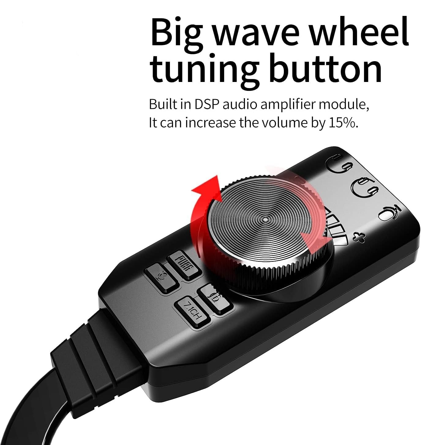 GS3 Mark II Virtual 7.1 Channel USB Sound Card Adapter, Microphone and 3.5mm Dual Headphone Audio Jack Stereo Sound Card Converter, Including PUBG and League of Legends Sound Effects