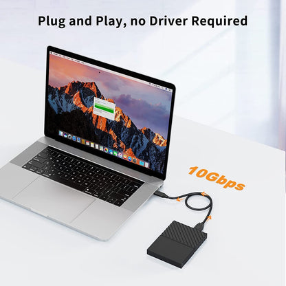 USB Type C to USB 3.0 External Hard Disk Cable, 10Gbps Fast Charging & Syncing Cord Compatible with Portable External Hard Drives WD, Seagate Expansion, Toshiba, LaCie, Maxtor, 50 CM