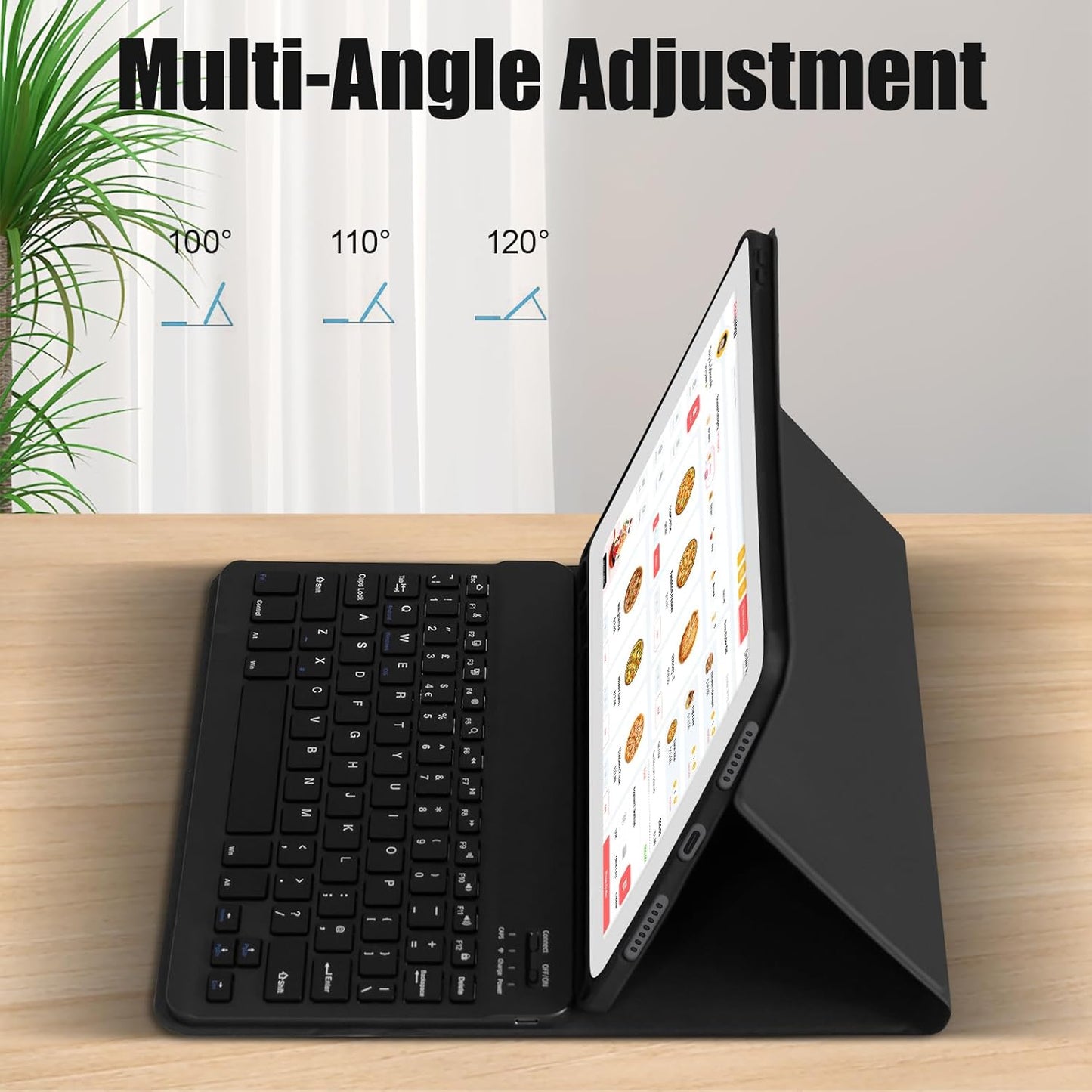 Hi-Lite Essentials iPad Cover with Keyboard for iPad Air 13 inch M2 2024, Keyboard Case for iPad Pro 12.9 6th/5th Generation, Wireless Detachable Keyboard- with Pencil Holder for New iPad Air 13-inch/iPad Pro 12.9