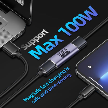 USB C Female to Female Adapter, 40Gbps Data, 100W PD Fast Charge, 8K@60Hz Video, Thunderbolt 4 Type C Coupler Extension for iPhone 17/16/15, Samsung S26/25/24, Mac, iPad, Laptop Tablet,Phone
