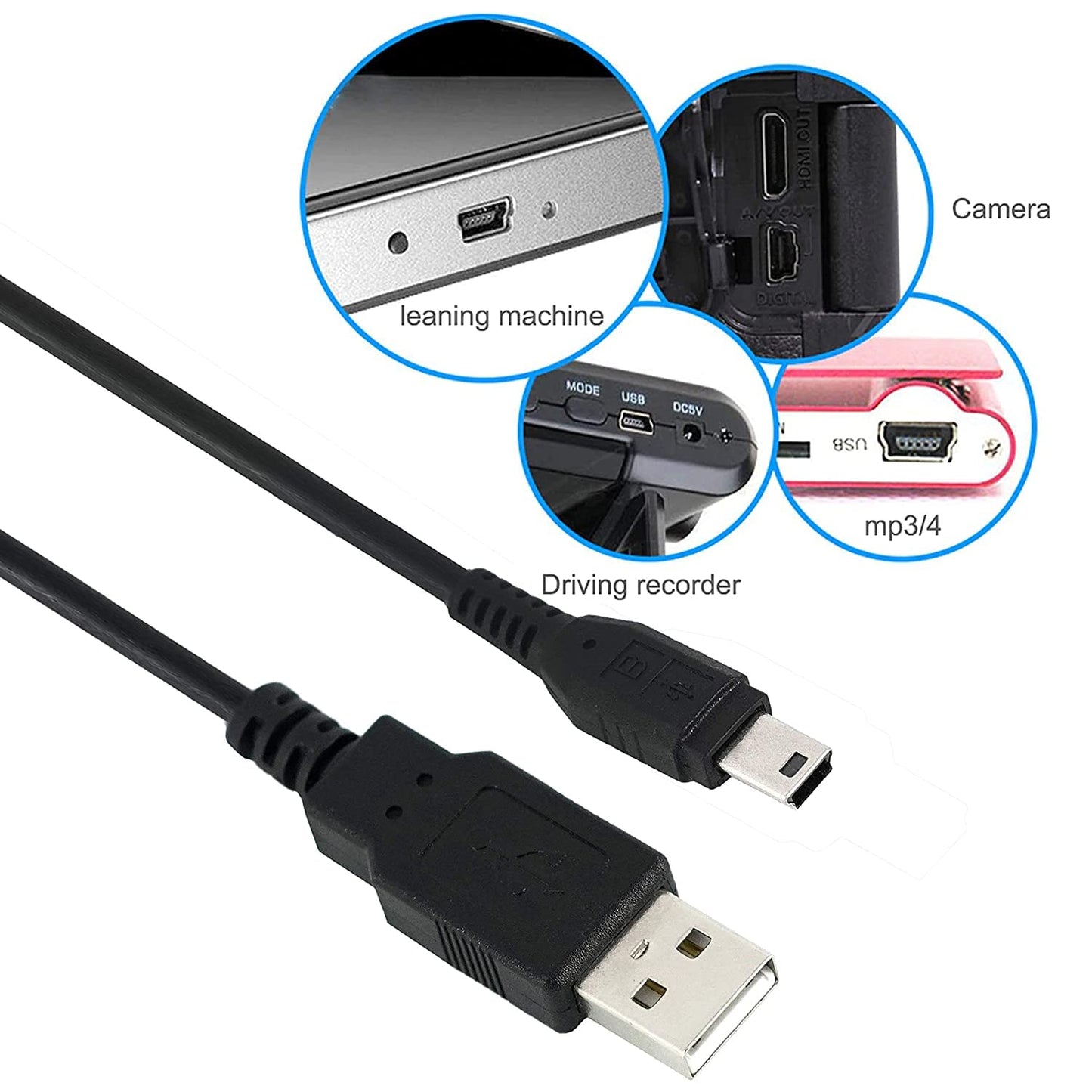 Hi-Lite Essentials V3 Mini USB Charging/Sync Cable for Camera, Hard disk, DVD Writers and other electronic Equipments