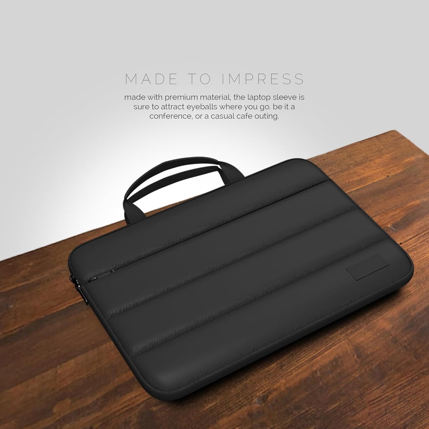 Premium Fluffy Laptop Sleeve 13.3"-14.5" Inch | Lightweight & Shockproof Protection | Puffy Laptop Bag Compatible for MacBook Air, MacBook Pro, Surface Pro X/7/6/5/4M, HP, Dell, ASUS and Lenovo (Black)