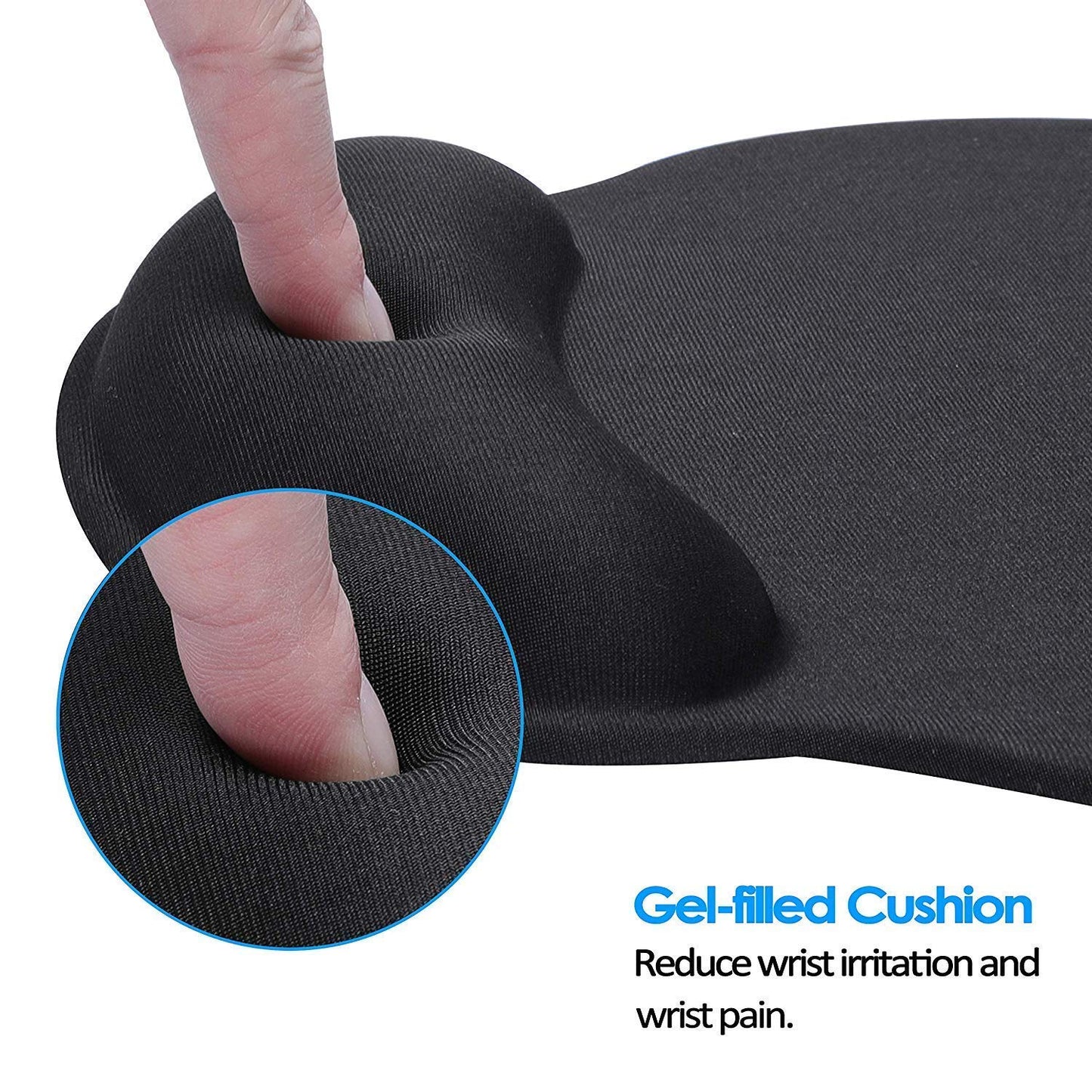 Hi-Lite Essentials Gel Mouse Pad, Ergonomic Mouse Pad with Gel Wrist Rest Support, Gaming Mouse Pad