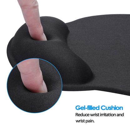 Hi-Lite Essentials Gel Mouse Pad, Ergonomic Mouse Pad with Gel Wrist Rest Support, Gaming Mouse Pad