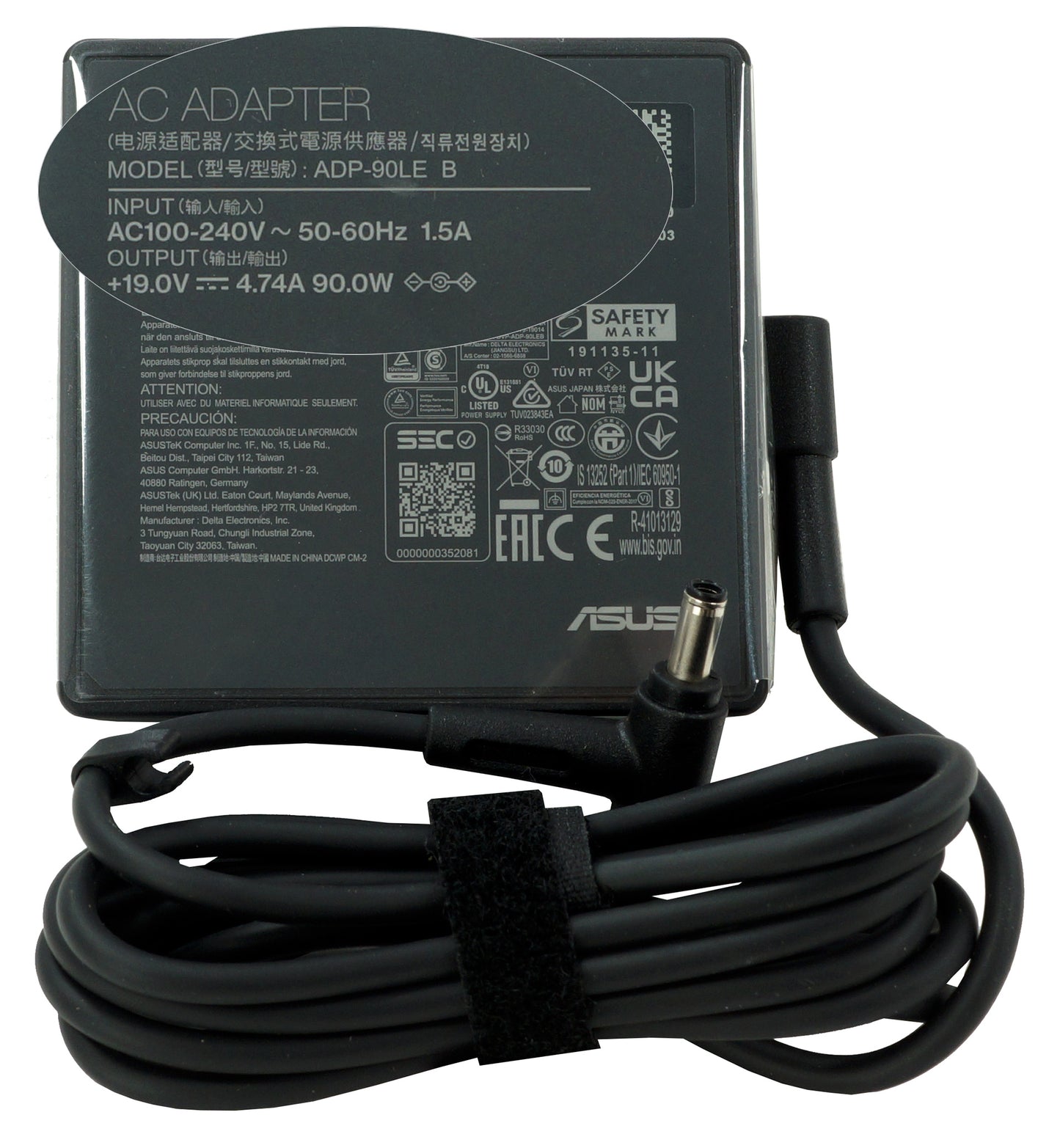 Oem Asus 90W 19V 4.7A Laptop Charger Adapter AC Power Charger (Connector size:4.5*3.0mm) - Power Cable Included