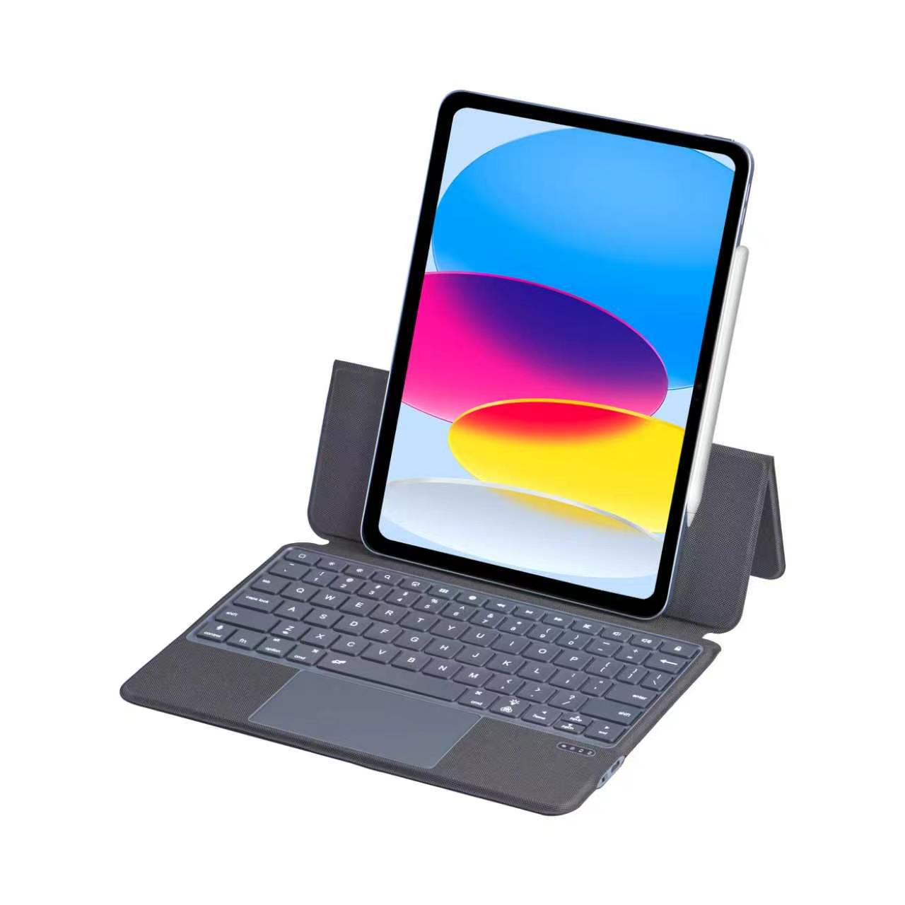 Wireless Bluetooth TouchPad Backlit Keyboard Case for iPad 11th Gen A16/10th Gen, iPad Air 11 M4/M2/M3(2026/2025/2024), iPad Pro 11 inch 4th/3rd/2nd/1st Gen, iPad Air 5th/4th Gen 10.9 inch | Grey
