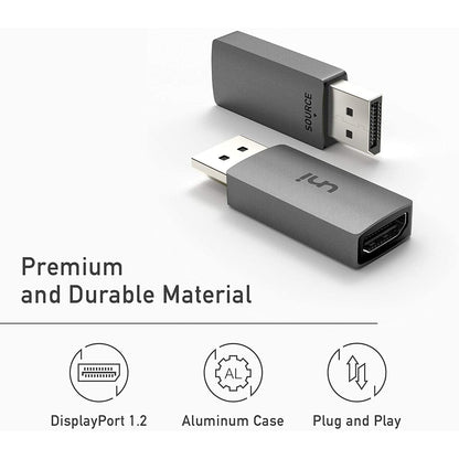 Uni DisplayPort to HDMI adapter, 4K UHD DP to HDMI converter