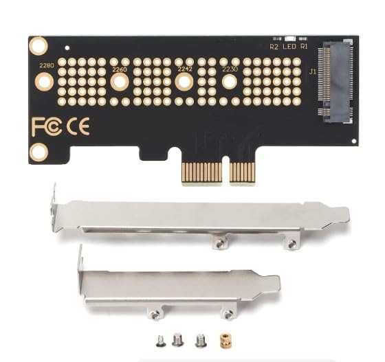 PCI-E x1 to M.2 NVMe SSD Expansion Card, PCI Express (1x) Expansion Card Converter for M2 NGFF NVME SSD-NOT BOOTABLE