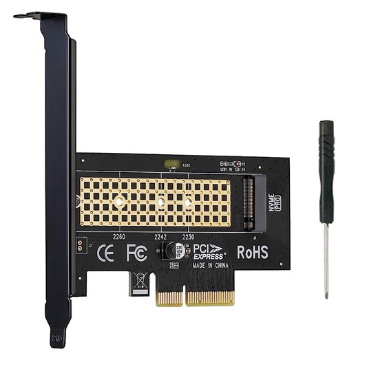 M.2 NVMe to PCI-E X4 Adapter High Speed M.2 NVMe to PCI-E X4 Adapter Universal M.2 NVMe to PCI-E X4 Interface Compatible with M.2 NVme2230/2242/2260/2280