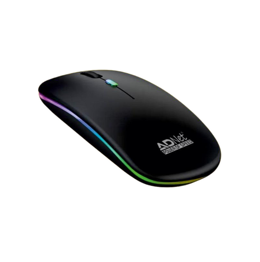 AD NET 2 in 1 Wireless-Bluetooth RGB Mouse | Rechargeable Battery | Upto 2400 DPI | Silent Clicks Wireless Optical  Gaming Mouse