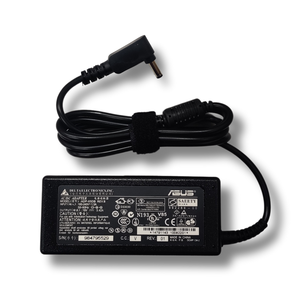 OEM ASUS 65W (Pin Size: 4mm x Power Adapter 19V for Asus Zenbook Vivobook Laptops Power Cable Included