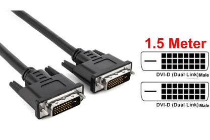 Hi-Lite Essentials DVI (24+1) Male to DVI (24+1) Male DVI-D Digital Dual-Link Cable