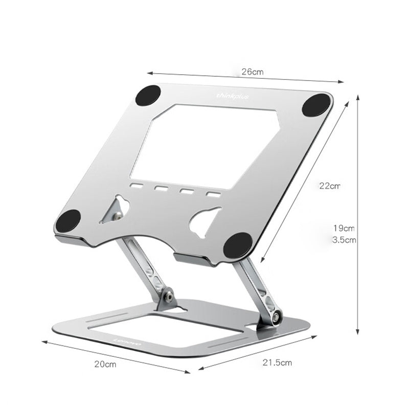 Rotating 360 degrees Adjustable Foldable Desktop Aluminum Alloy Laptop Stand (Silver)