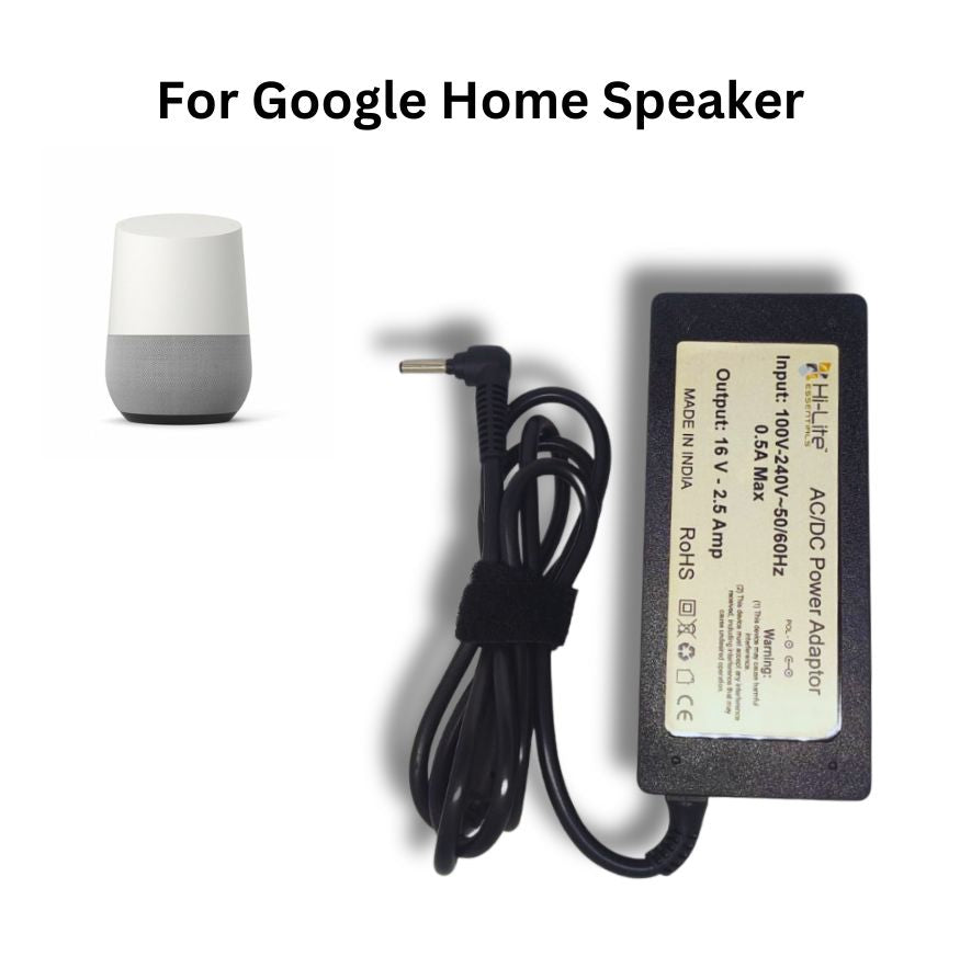 Power adapter charger for google home speaker