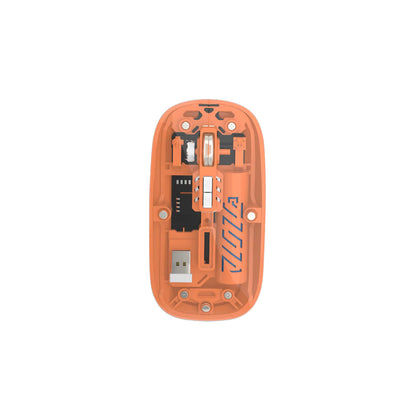 Rechargeable Wireless Mouse, Dual Mode (2.4GHz + BT), Silent Operation, Transparent Body, RGB, Battery Indicator, for Mac | Laptop | Computer | Tablet
