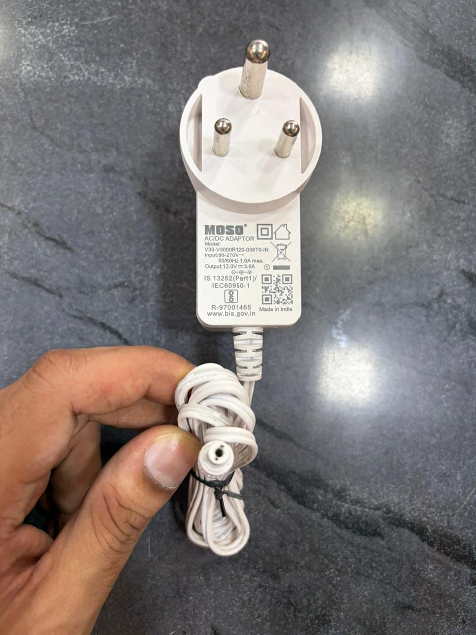 Power Adapter 12V 3Amps DC (pin size 5.5mm x 2.5mm)- Suitable for Electronics Equipments and Medical Devices