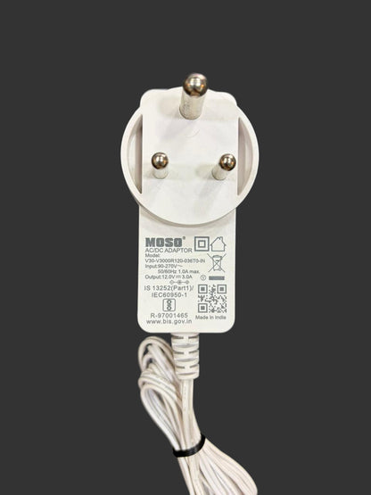Power Adapter 12V 3Amps DC (pin size 5.5mm x 2.5mm)- Suitable for Electronics Equipments and Medical Devices