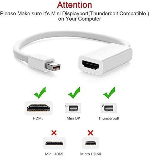 Original Mini Display Port to Hdmi Female Cable for MacBook Air / Pro , Lenovo, Hp, Dell