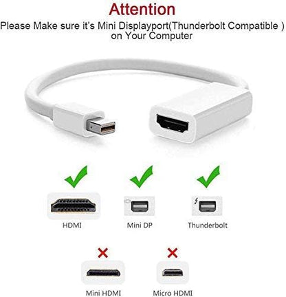Original Mini Display Port to Hdmi Female Cable for MacBook Air / Pro , Lenovo, Hp, Dell