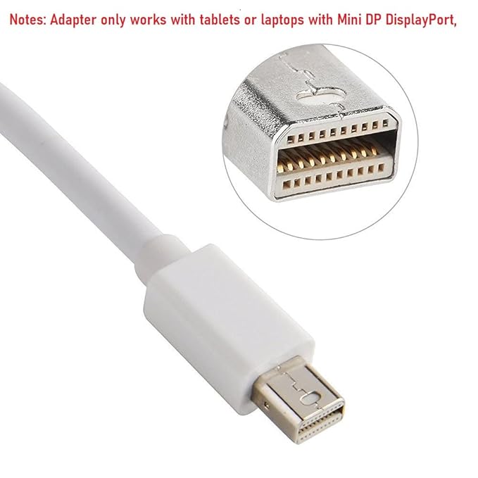 Original Mini DisplayPort to VGA Adapter - Mini DP to VGA Converter - 1080p Video - mDP or Thunderbolt 1/2 Mac/PC to VGA for Monitor/Projector/Display