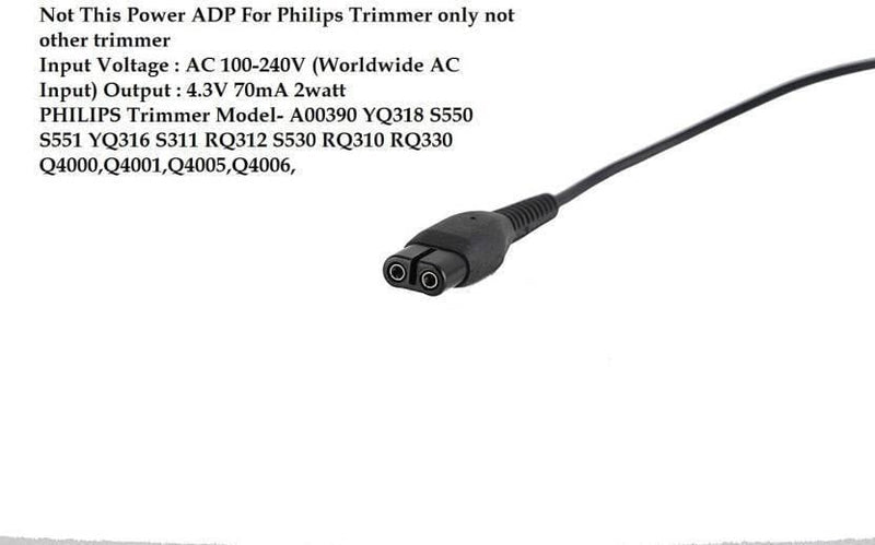 Original Philips 4.3v Trimmer Charger Adapter for Philips Trimmer (Check Compatibility in description)