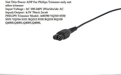 Original Philips 4.3v Trimmer Charger Adapter for Philips Trimmer (Check Compatibility in description)