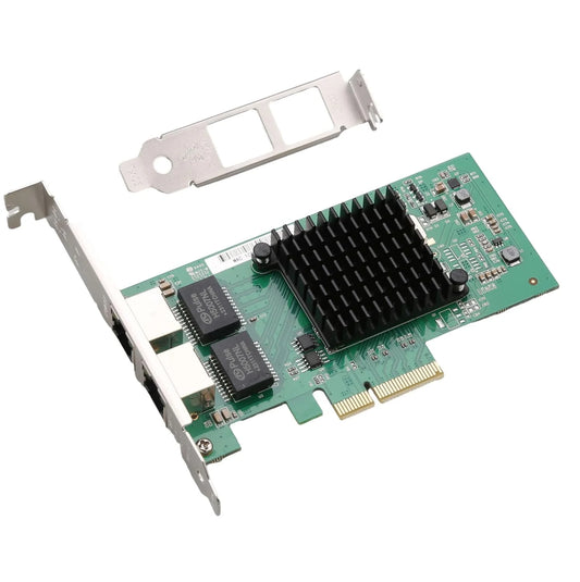 PCI-E Dual Port Gigabit LAN Card for Servers & Desktops | Intel 82575EB Chipset, 2 Port Giga PCIe x1 LAN Card