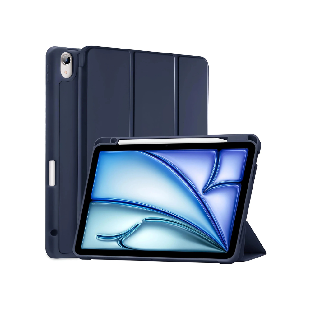 Smart Cover Case for iPad Air 11-Inch M4/M3/M2 (2026/2025/2024) & iPad Air 10.9 (2022/2020 5th/4th Generation) | Pencil Holder | Slim Tablet Cover with Soft TPU Back