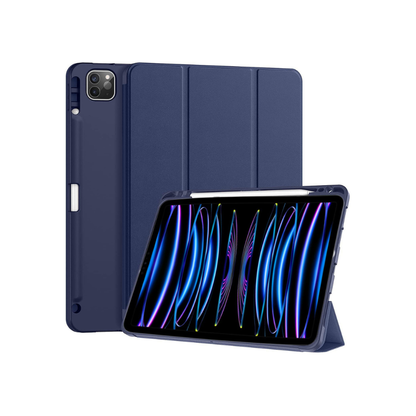 Smart Cover Case for Apple iPad Pro 11 inch 2022/2021 4th/3rd Generation | Pencil Holder | Slim Tablet Cover with Soft TPU Back