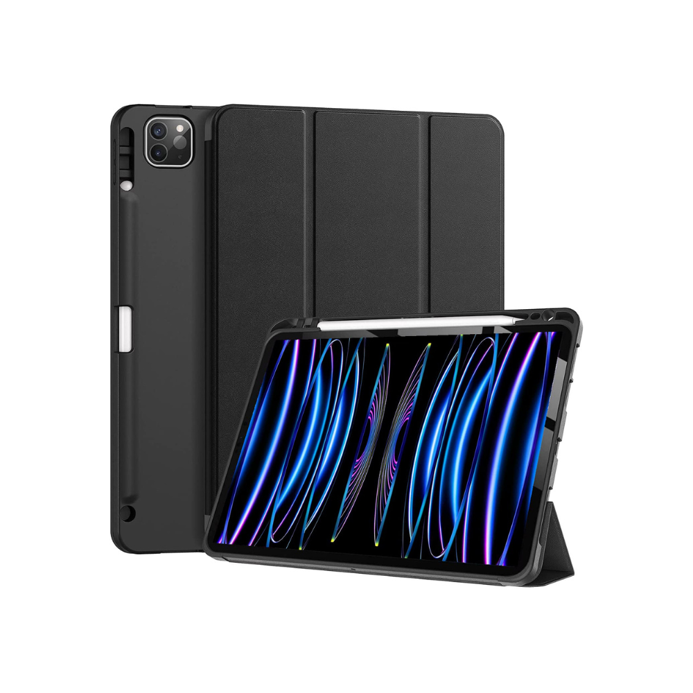 Smart Cover Case for Apple iPad Pro 11 inch 2022/2021 4th/3rd Generation | Pencil Holder | Slim Tablet Cover with Soft TPU Back