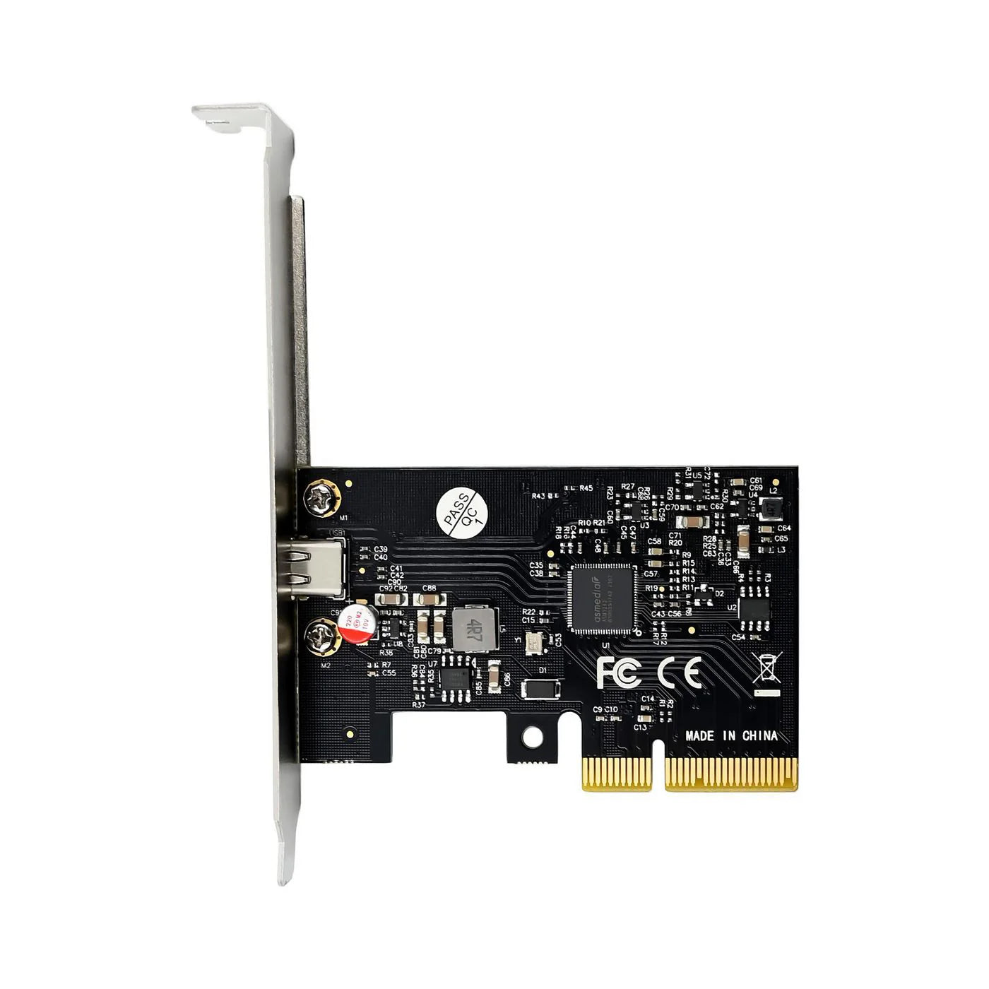 PCI-E 1 Port USB-C USB 3.2 Gen 2x2 20Gbps Internal Expansion PCI Express Card PCIe x4, ASM3242 Chipset