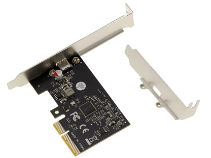PCI-E 1 Port USB-C USB 3.2 Gen 2x2 20Gbps Internal Expansion PCI Express Card PCIe x4, ASM3242 Chipset