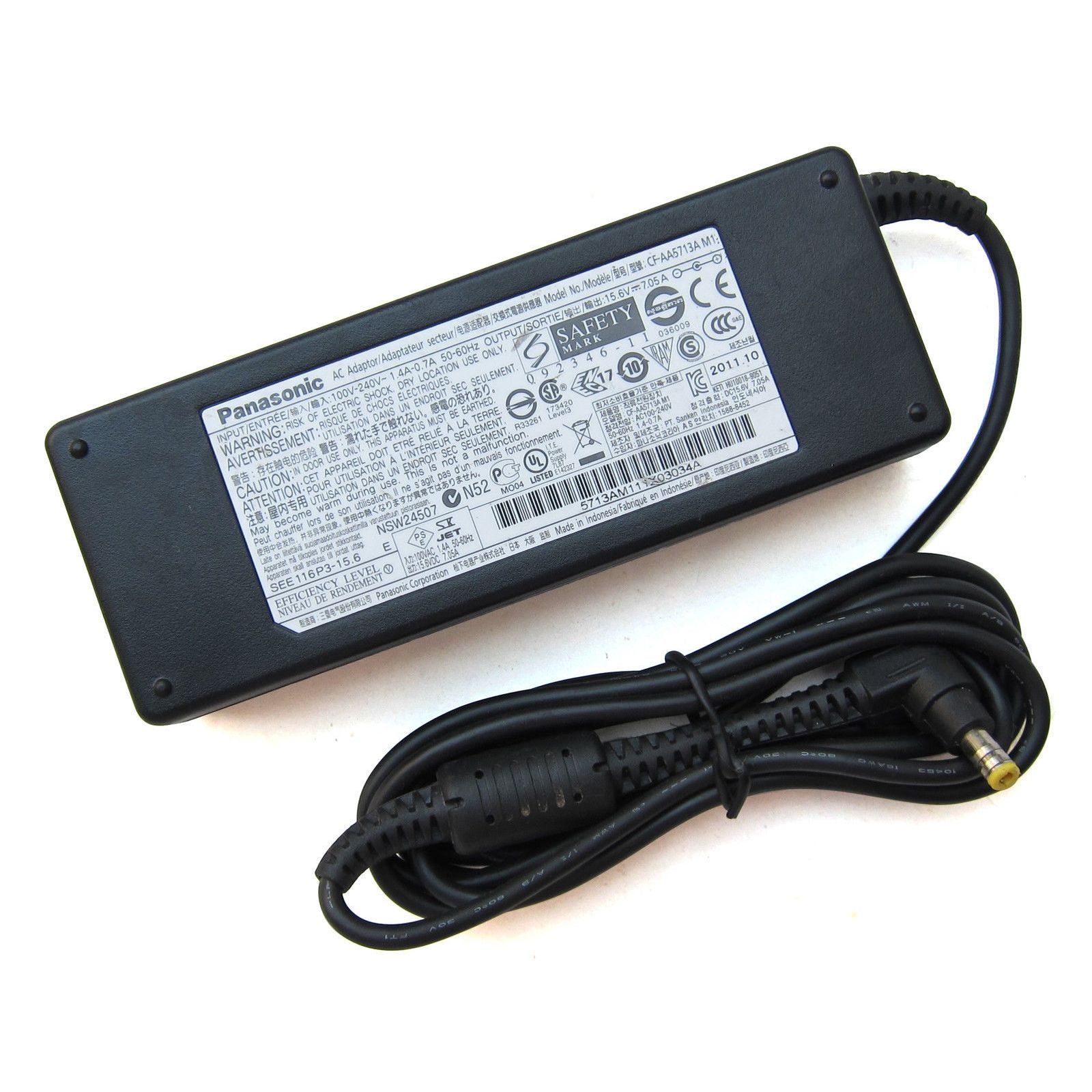 Panasonic toughbook laptop charger 15.6v 7.08a