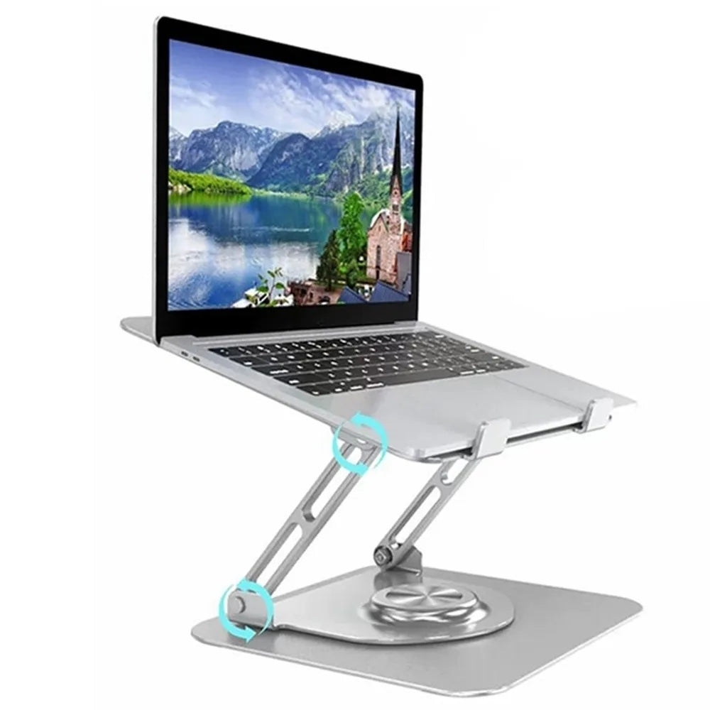 Foldable 360 Degree Rotating Laptop Lifting Bracket Aluminum Alloy Notebook Desktop Stand(Gray)