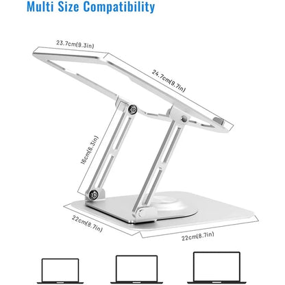 Foldable 360 Degree Rotating Laptop Lifting Bracket Aluminum Alloy Notebook Desktop Stand(Gray)