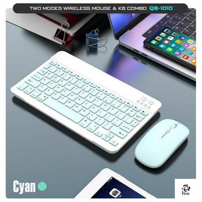 Rechargeable Bluetooth Keyboard and Mouse Combo Ultra Slim for all Bluetooth Enabled Mac/Tablet/iPad/PC/Laptop